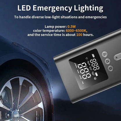 Portable Jump Starter with Air Pump, 3000A Car Jump Starter Boost 150PSI Auto Air Compressor Tire Inflator , LED Light