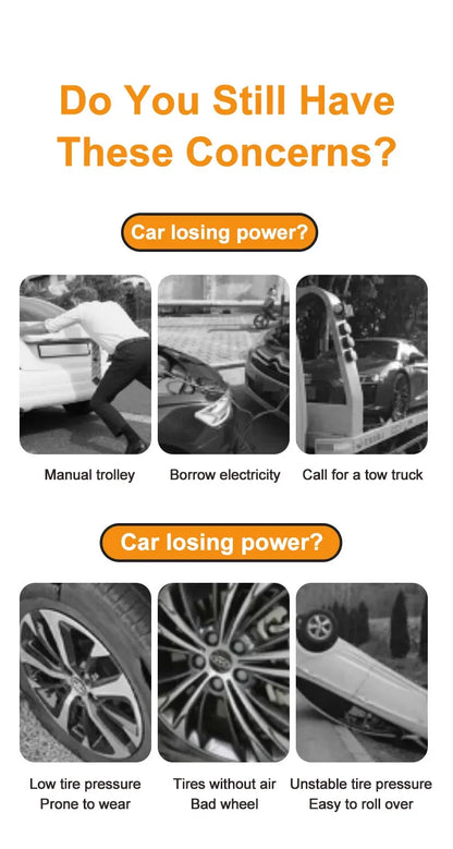 4 In 1 Car Jump Starter Power Bank 1200A 150PSI Auto Air Compressor Wireless Tire Pump Car Battery Booster Starting Device