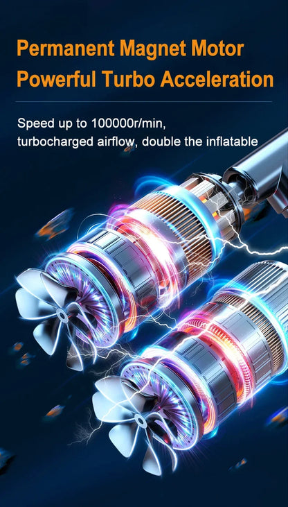 4 In 1 Car Jump Starter Power Bank 1200A 150PSI Auto Air Compressor Wireless Tire Pump Car Battery Booster Starting Device