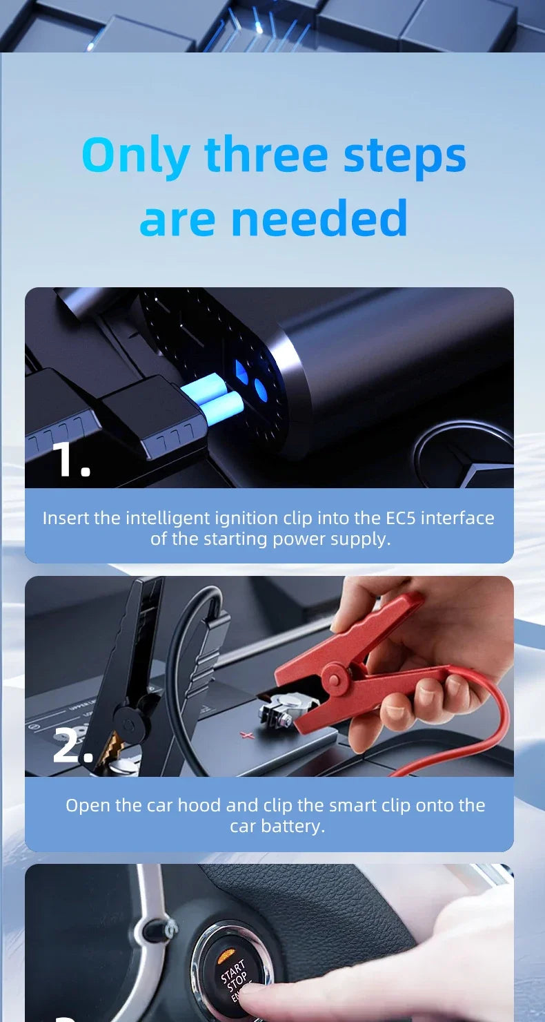 4 In 1 Car Jump Starter Multi-Function Air Compressor Power Bank 150psi Portable Charger Car Battery Starter For 12V Cars