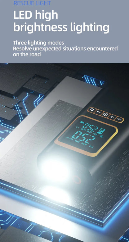 4 In 1 Car Jump Starter Multi-Function Air Compressor Power Bank 150psi Portable Charger Car Battery Starter For 12V Cars