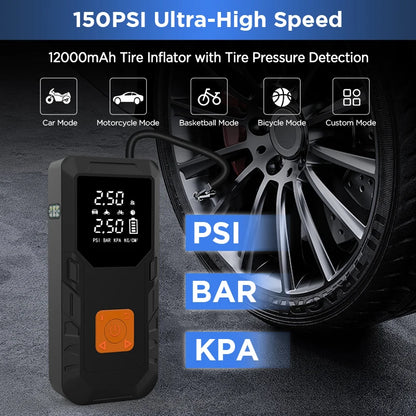 Junsun 450A Car Jump Starter 8000mAh Power Bank Portable Air Compressor 12V Starting Device for Car Battery Emergency Starter