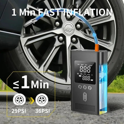 Portable Jump Starter with Air Pump, 3000A Car Jump Starter Boost 150PSI Auto Air Compressor Tire Inflator , LED Light