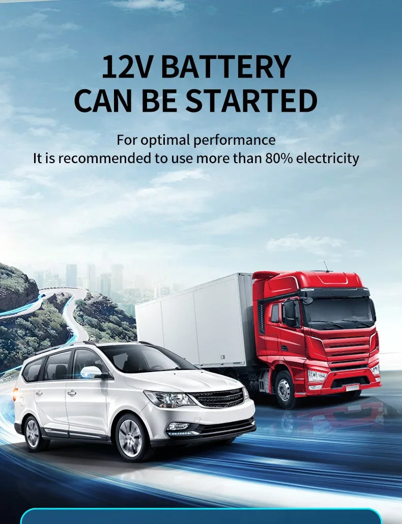 4 In 1 Car Jump Starter Air Pump Power Bank Lighting Portable Air Compressor Cars Battery Starters Starting Auto Tyre Inflator