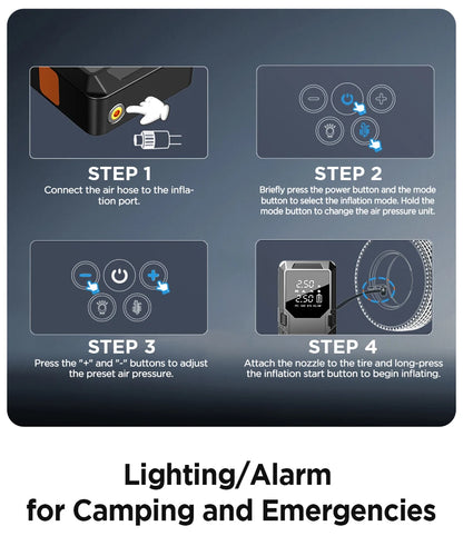 Junsun 450A Car Jump Starter 8000mAh Power Bank Portable Air Compressor 12V Starting Device for Car Battery Emergency Starter