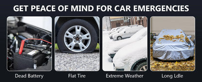 6000A 180psi 5 In1 Car Emergency Battery Pack Light 12v Booster Starting Device Capacitor Compressor Jump Starter With Air Pump