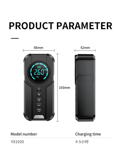 4 In 1 Car Jump Starter Air Pump Power Bank Lighting Portable Air Compressor Cars Battery Starters Starting Auto Tyre Inflator