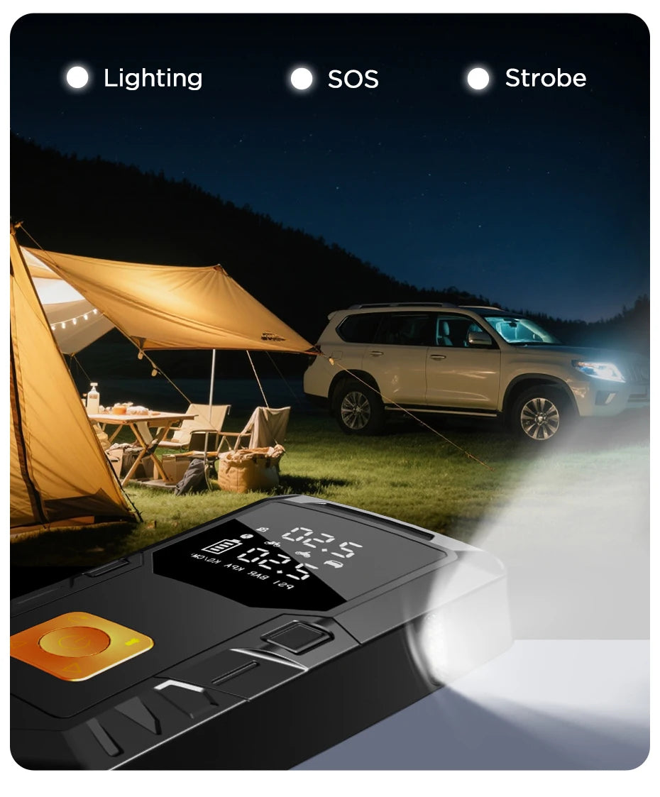 Junsun 450A Car Jump Starter 8000mAh Power Bank Portable Air Compressor 12V Starting Device for Car Battery Emergency Starter