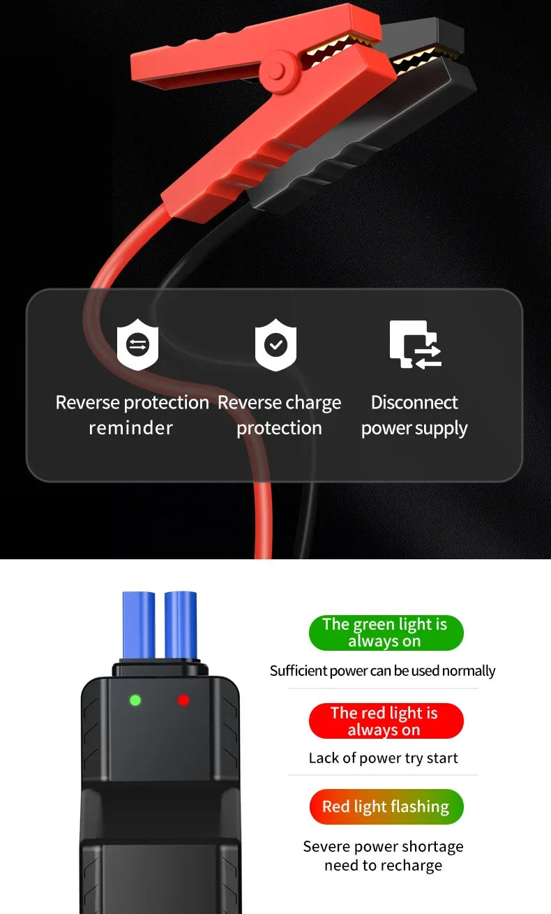4 In 1 Car Jump Starter Air Pump Power Bank Lighting Portable Air Compressor Cars Battery Starters Starting Auto Tyre Inflator