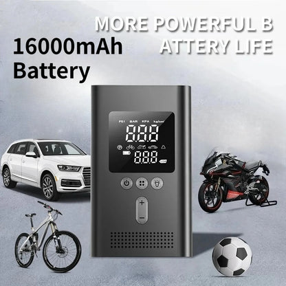 Portable Jump Starter with Air Pump, 3000A Car Jump Starter Boost 150PSI Auto Air Compressor Tire Inflator , LED Light