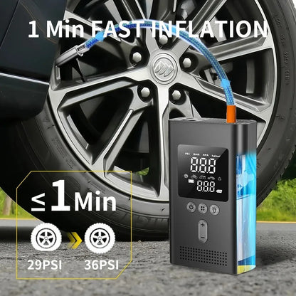 Portable Jump Starter with Air Pump, 3000A Car Jump Starter Boost 150PSI Auto Air Compressor Tire Inflator , LED Light