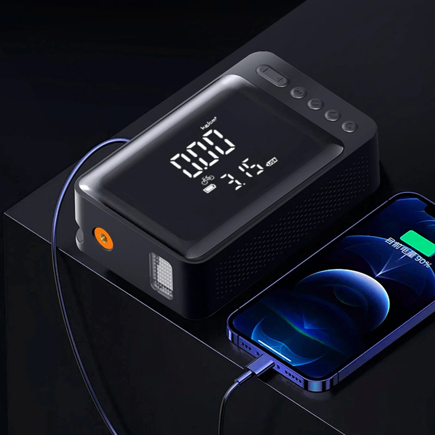 Tire Inflator with Jump Starter Portable Air Compressor Car Battery Jump Starter Electric Air Pump for Cars SUVs & Trucks